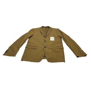 7-77 VALENTINO Men's Blazer Khaki-Brown Size 42/ Large
